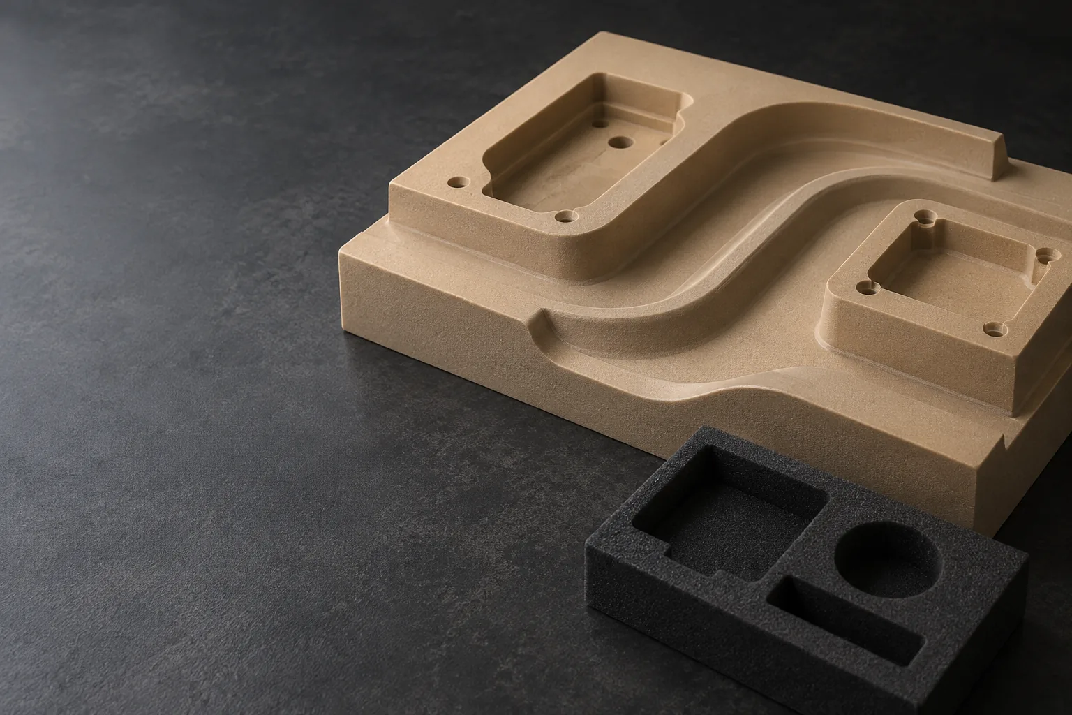 Rigid polyurethane tooling model and protective foam insert