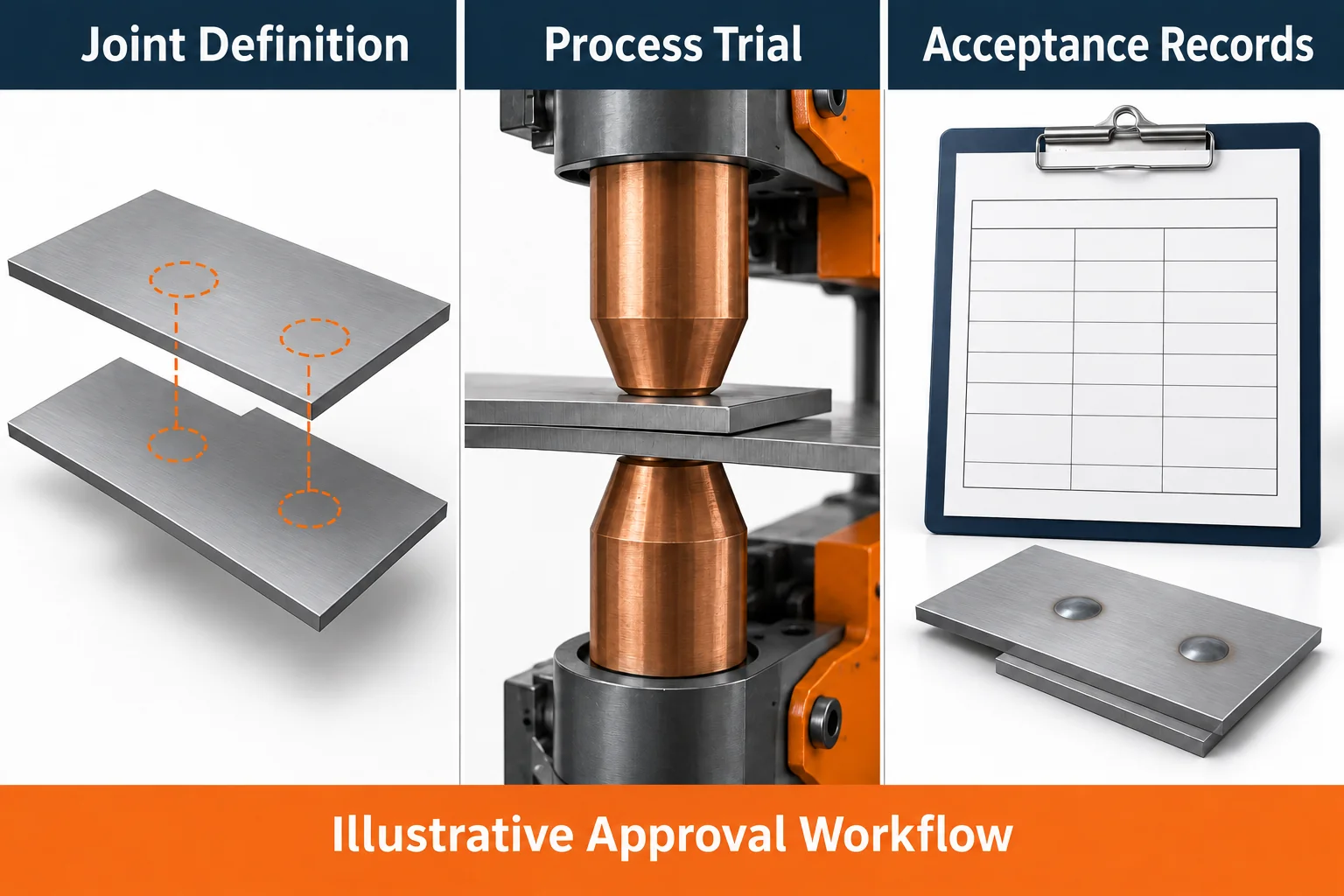 Illustrative joint definition process trial and acceptance records.